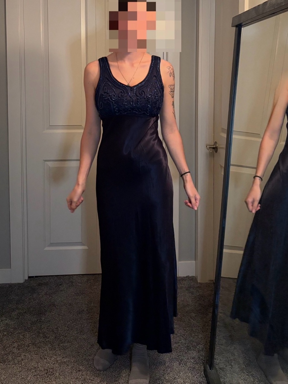 Scarlett Black Embellished Maxi Dress